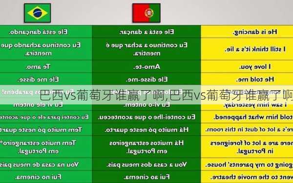 巴西vs葡萄牙谁赢了啊,巴西vs葡萄牙谁赢了啊