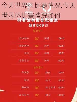 今天世界杯比赛情况,今天世界杯比赛情况如何
