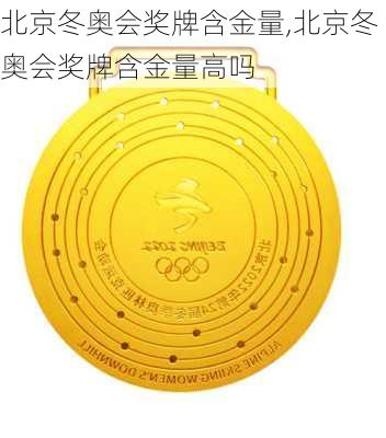 北京冬奥会奖牌含金量,北京冬奥会奖牌含金量高吗