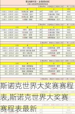 斯诺克世界大奖赛赛程表,斯诺克世界大奖赛赛程表最新