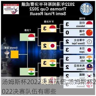 汤姆斯杯2022决赛队伍,汤姆斯杯2022决赛队伍有哪些