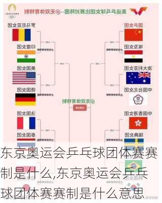 东京奥运会乒乓球团体赛赛制是什么,东京奥运会乒乓球团体赛赛制是什么意思