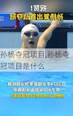 孙杨夺冠项目,孙杨夺冠项目是什么