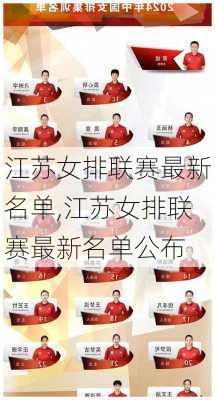 江苏女排联赛最新名单,江苏女排联赛最新名单公布