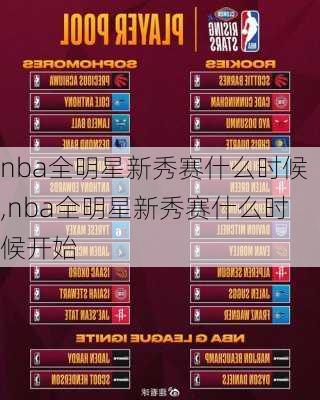 nba全明星新秀赛什么时候,nba全明星新秀赛什么时候开始