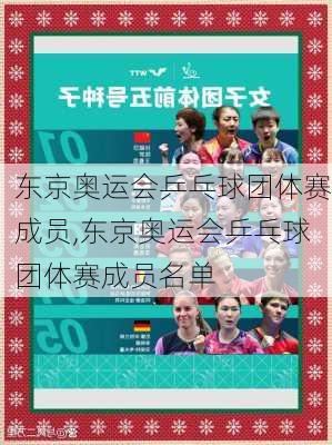 东京奥运会乒乓球团体赛成员,东京奥运会乒乓球团体赛成员名单