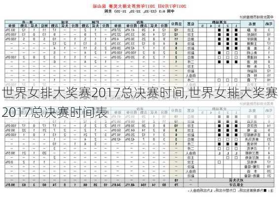 世界女排大奖赛2017总决赛时间,世界女排大奖赛2017总决赛时间表