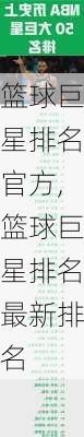 篮球巨星排名官方,篮球巨星排名最新排名