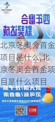 北京冬奥会首金项目是什么,北京冬奥会首金项目是什么项目