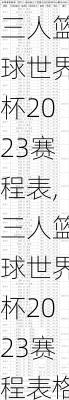 三人篮球世界杯2023赛程表,三人篮球世界杯2023赛程表格