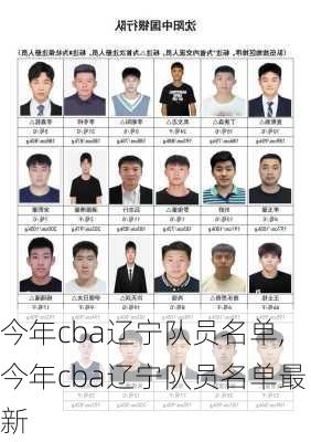 今年cba辽宁队员名单,今年cba辽宁队员名单最新