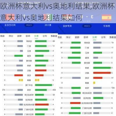 欧洲杯意大利vs奥地利结果,欧洲杯意大利vs奥地利结果如何