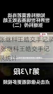 张继科王皓交手记录,张继科王皓交手记录统计