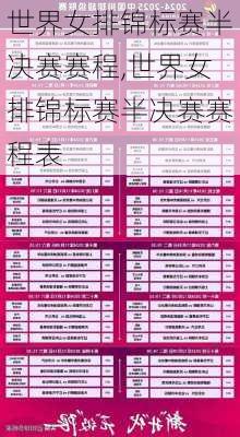 世界女排锦标赛半决赛赛程,世界女排锦标赛半决赛赛程表