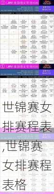 世锦赛女排赛程表,世锦赛女排赛程表格
