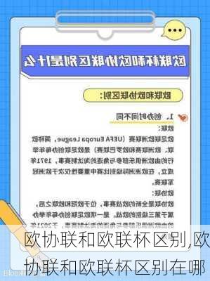 欧协联和欧联杯区别,欧协联和欧联杯区别在哪