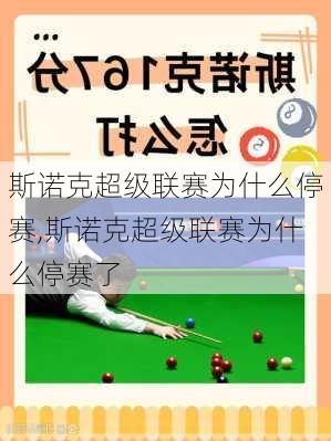 斯诺克超级联赛为什么停赛,斯诺克超级联赛为什么停赛了