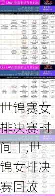 世锦赛女排决赛时间丨,世锦女排决赛回放