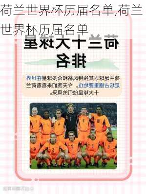 荷兰世界杯历届名单,荷兰世界杯历届名单