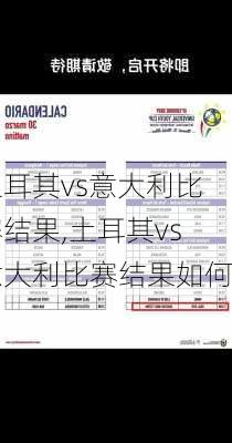 土耳其vs意大利比赛结果,土耳其vs意大利比赛结果如何