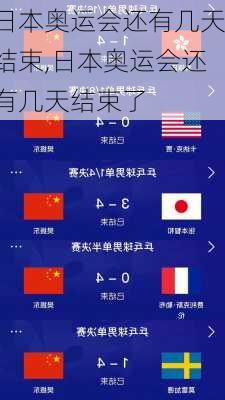 日本奥运会还有几天结束,日本奥运会还有几天结束了