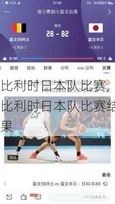 比利时日本队比赛,比利时日本队比赛结果