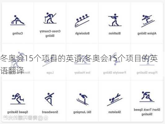冬奥会15个项目的英语,冬奥会15个项目的英语翻译
