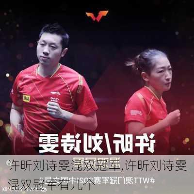 许昕刘诗雯混双冠军,许昕刘诗雯混双冠军有几个