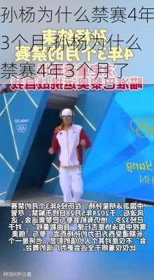 孙杨为什么禁赛4年3个月,孙杨为什么禁赛4年3个月了