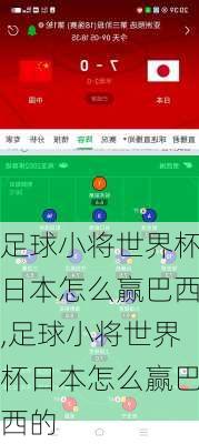 足球小将世界杯日本怎么赢巴西,足球小将世界杯日本怎么赢巴西的