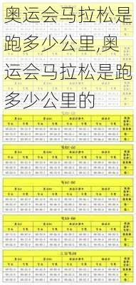 奥运会马拉松是跑多少公里,奥运会马拉松是跑多少公里的
