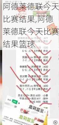 阿德莱德联今天比赛结果,阿德莱德联今天比赛结果篮球