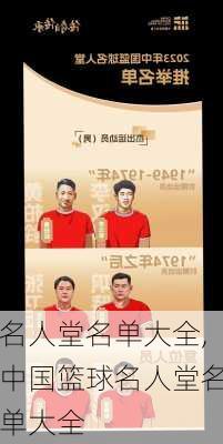 名人堂名单大全,中国篮球名人堂名单大全