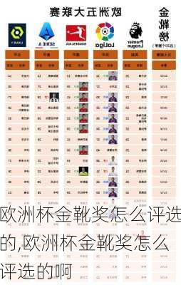 欧洲杯金靴奖怎么评选的,欧洲杯金靴奖怎么评选的啊