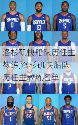 洛杉矶快船队历任主教练,洛杉矶快船队历任主教练名单
