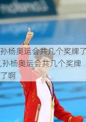 孙杨奥运会共几个奖牌了,孙杨奥运会共几个奖牌了啊