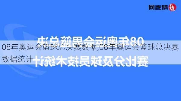 08年奥运会篮球总决赛数据,08年奥运会篮球总决赛数据统计
