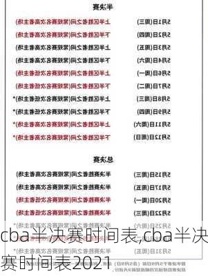 cba半决赛时间表,cba半决赛时间表2021