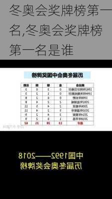 冬奥会奖牌榜第一名,冬奥会奖牌榜第一名是谁