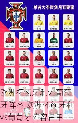 欧洲杯匈牙利vs葡萄牙阵容,欧洲杯匈牙利vs葡萄牙阵容名单