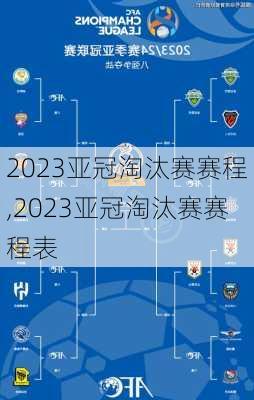 2023亚冠淘汰赛赛程,2023亚冠淘汰赛赛程表