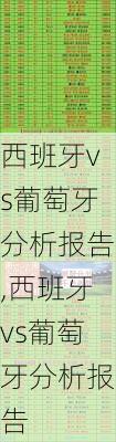 西班牙vs葡萄牙分析报告,西班牙vs葡萄牙分析报告