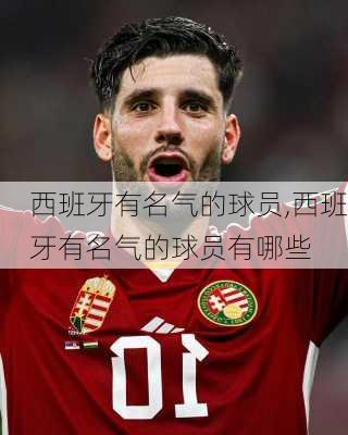 西班牙有名气的球员,西班牙有名气的球员有哪些