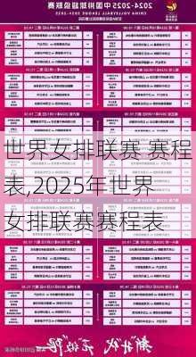 世界女排联赛 赛程表,2025年世界女排联赛赛程表
