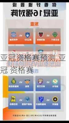 亚冠资格赛预测,亚冠 资格赛