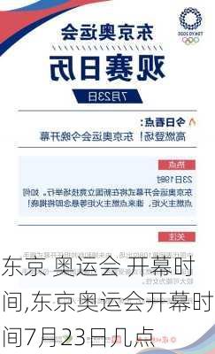东京 奥运会 开幕时间,东京奥运会开幕时间7月23日几点