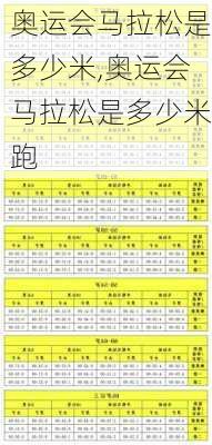 奥运会马拉松是多少米,奥运会马拉松是多少米跑