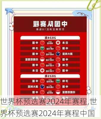 世界杯预选赛2024年赛程,世界杯预选赛2024年赛程中国