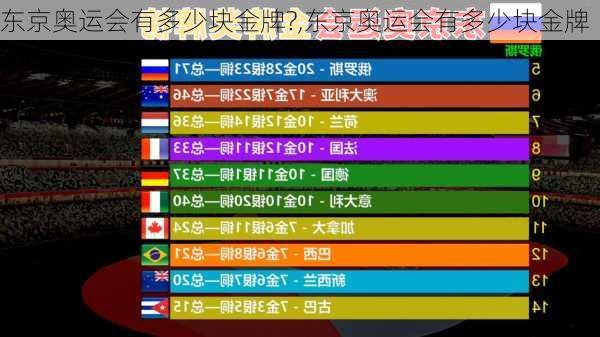 东京奥运会有多少块金牌?,东京奥运会有多少块金牌