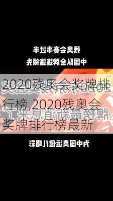 2020残奥会奖牌排行榜,2020残奥会奖牌排行榜最新
